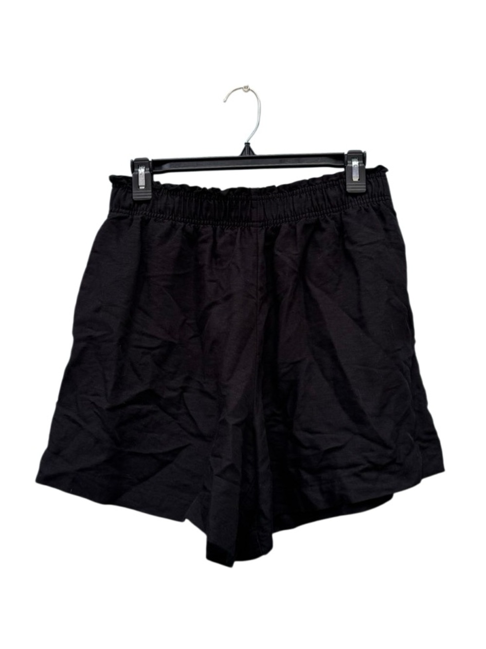 H&M Women’s Linen Blend High Waist Shorts in Black Size Medium